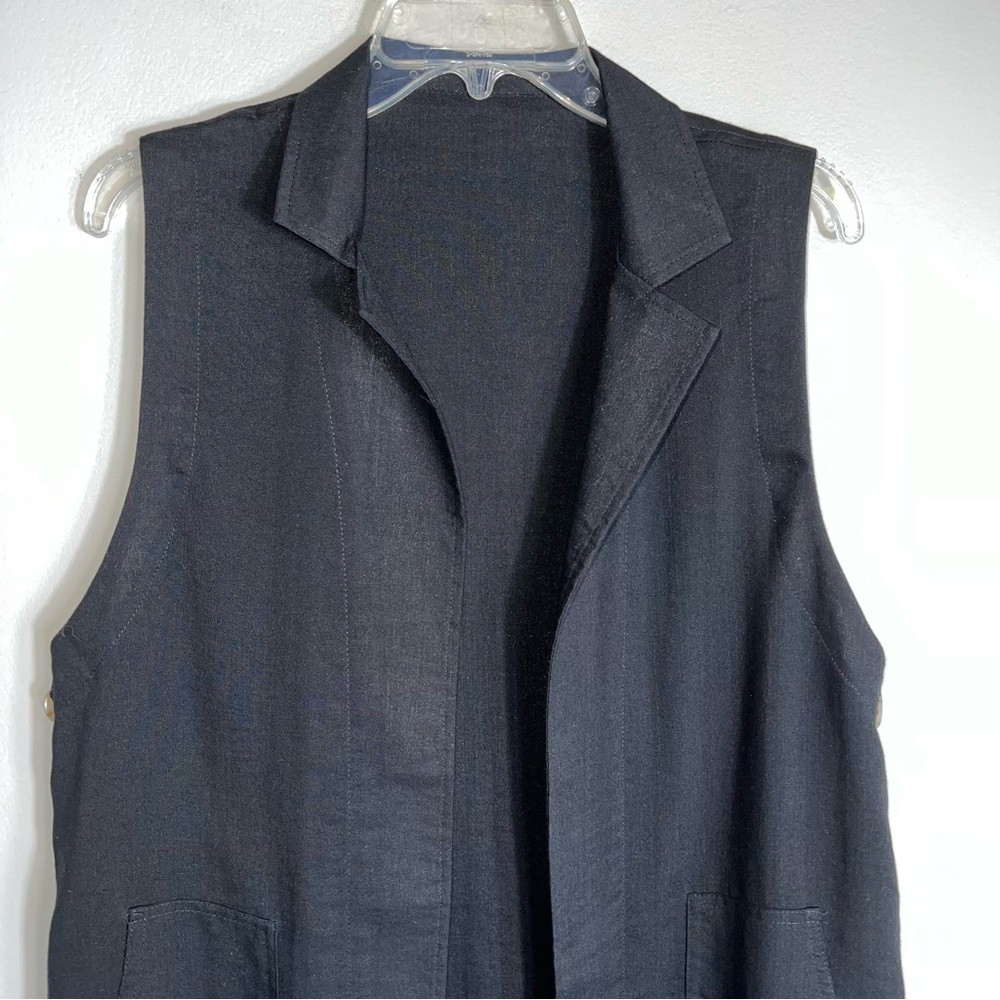 Fridaze Linen Redefined Open Front Sleeveless Lin… - image 3